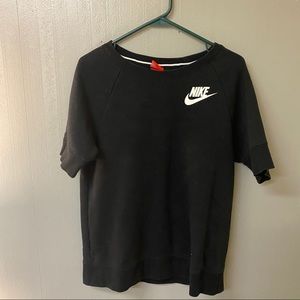 nike short sleeve hoodie material